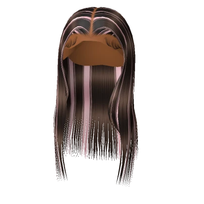 𝓖 Brown/Pink Middle Part Silk Press Lace