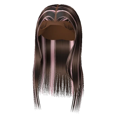 𝓖 Brown/Pink Middle Part Silk Press Lace