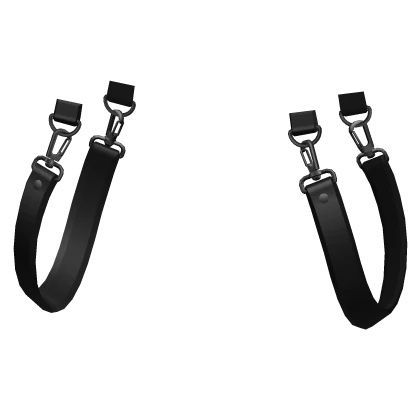 Black Techwear Suspender Straps