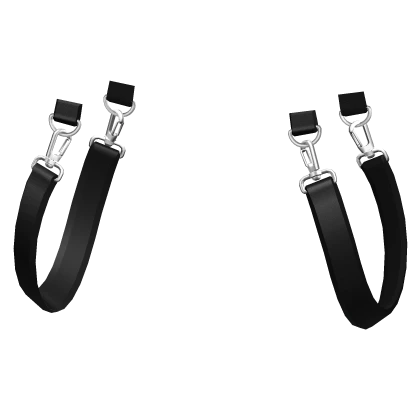 Black Techwear Suspender Straps