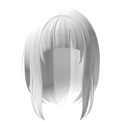 kawaii short anime girl hair (white)