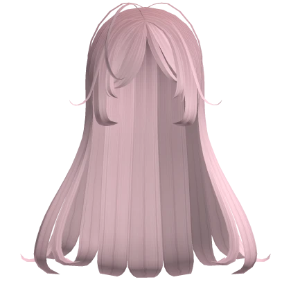 light pink wispy flowy long hair w anime bangs