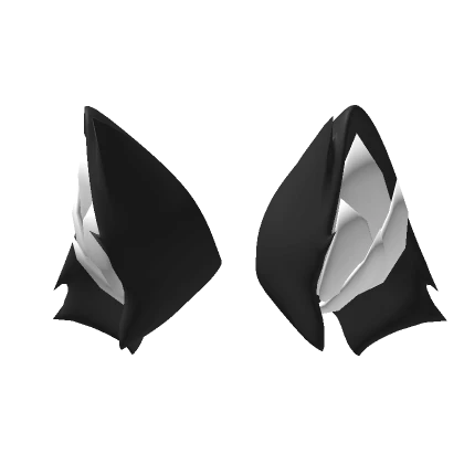 Black And White Fox Ears