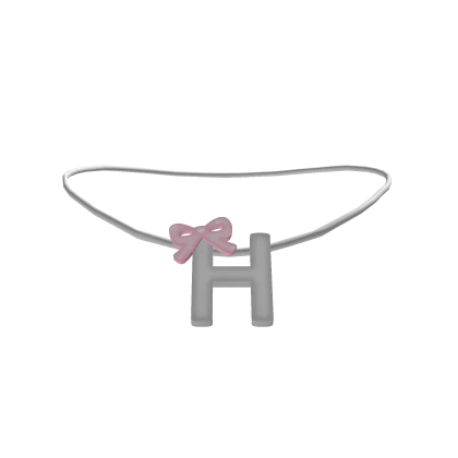 ♡ silver initial necklace - H