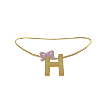 ♡ gold initial necklace - H