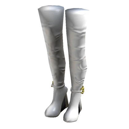 White High Heels Boots