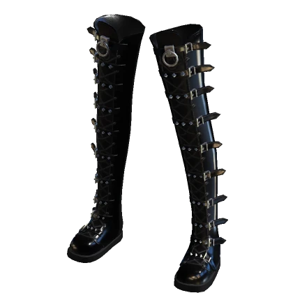 Cyber Boots Black Emo Midnight Leg Warmers Y2K