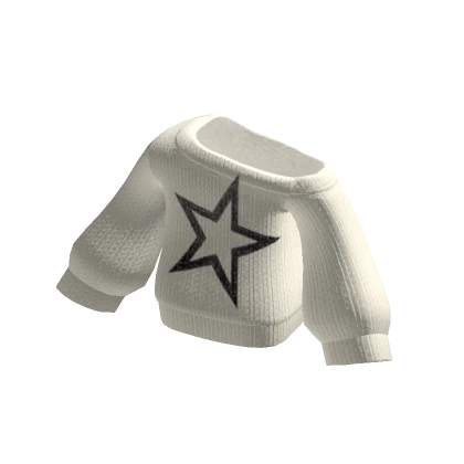 🍀Oversized Off Shoulder Star Sweatshirt (Beige)