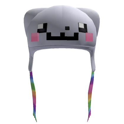 rainbow gray cat beanie kawaii nyan cat 