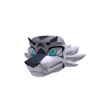 Grey Shark Fluffy Dragon Head