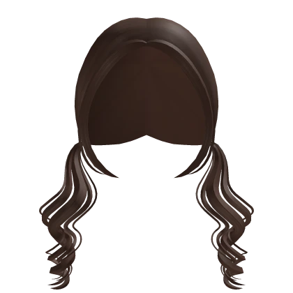 cute swirly front pigtails in brown