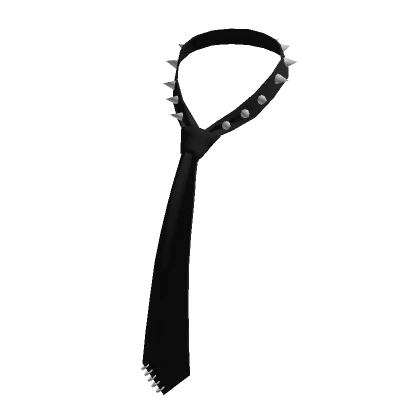 Punk Black Spiked Tie 🖤