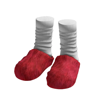 Mar Fur Slides w Socks (Red)