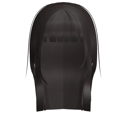 ♡ soft dark brown hime cut