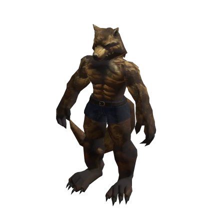 Muscly Brown Werewolf Costume