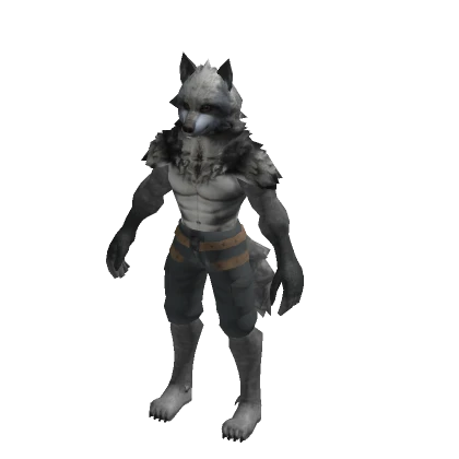 Male Monochrome Wolf Costume