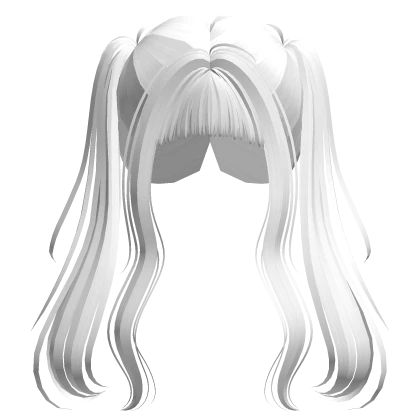 White Anime Long Pigtails