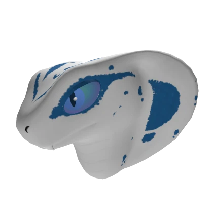 White Blue Cobra Snake Head