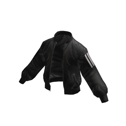 adidas Bomber Jacket White on Black