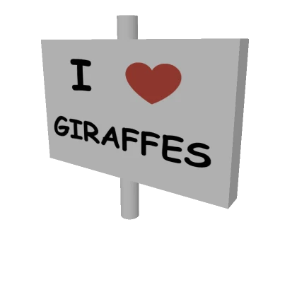 I ❤️ giraffes (code: giraffesign)