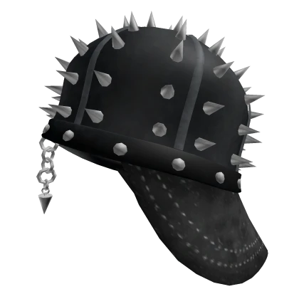 Spikes Punk Cap Black