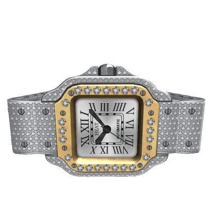 [R6] Luxury Diamond & Gold Watch