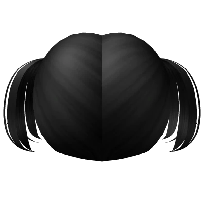 Kawaii Short Pigtails in Black