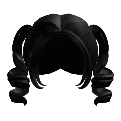 ♡ cutesi black swirly pigtails 🍭