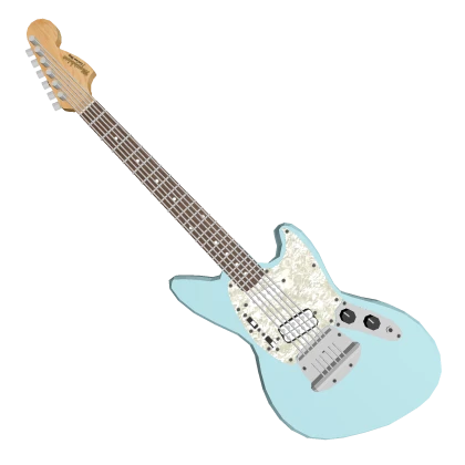 Guitar || Light Blue Electric Grunge Guitar