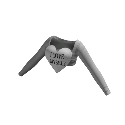 ☆ grey heart tight cropped top
