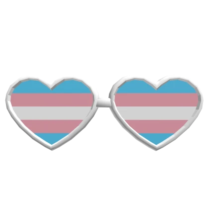 [⌛🌈] Pride Month Heart Glasses Flag - Transgender