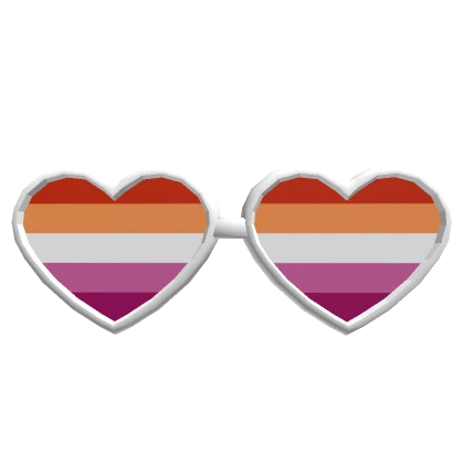 [⌛🌈] Pride Month Heart Glasses Flag - Lesbian