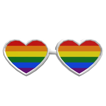 [⌛🌈] Pride Month Heart Glasses Flag - Gay