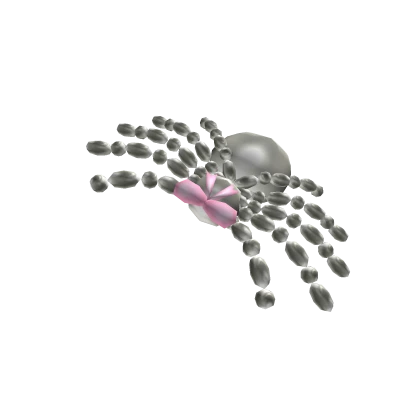 Gothic Emo Pearl Tarantula Hairclip Pink and White