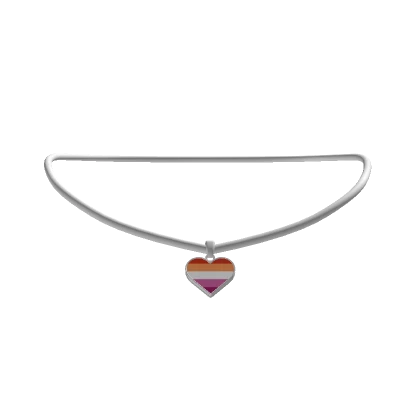 Pride Month Heart Necklace - Lesbian