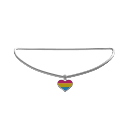 Pride Month Heart Necklace - Pan