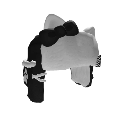 ♡ Cute kitty ushanka with black bow ♡