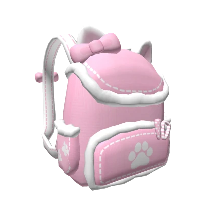  ♡ Cute pink kitty paw backpack with bow ♡