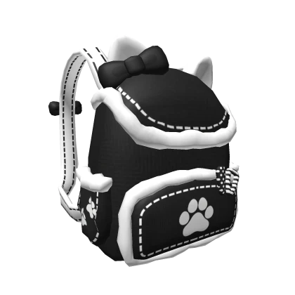 ♡ Cute kitty backpack with black bow ♡