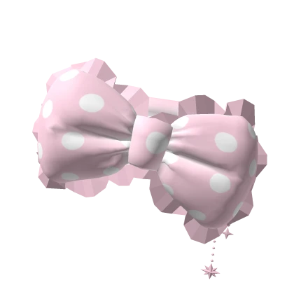 Head Band Ribbon(pink dot)