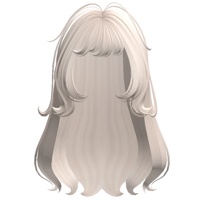 Long Swirly Anime Hair w/ Bangs (Beige)