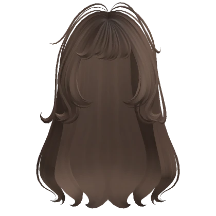 Long Swirly Anime Hair w/ Bangs (Light Brown)