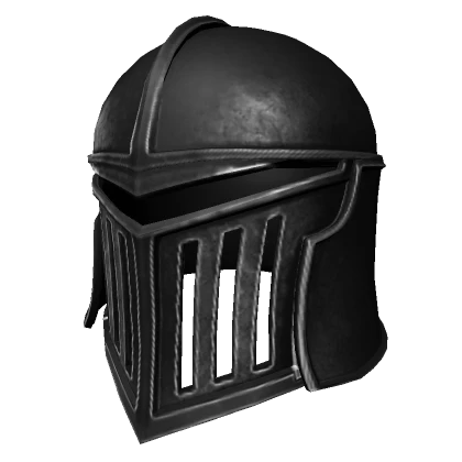 Black Medieval Plate Armor Helmet