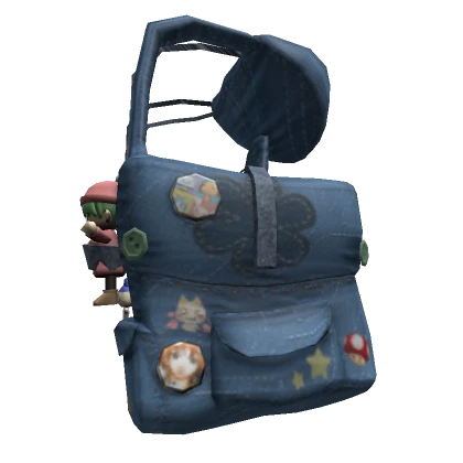 Denim Full Body Bag w/ Charms