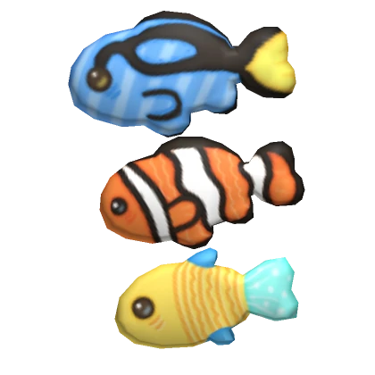 ♡ colorful tropical fish aquarium hairclips