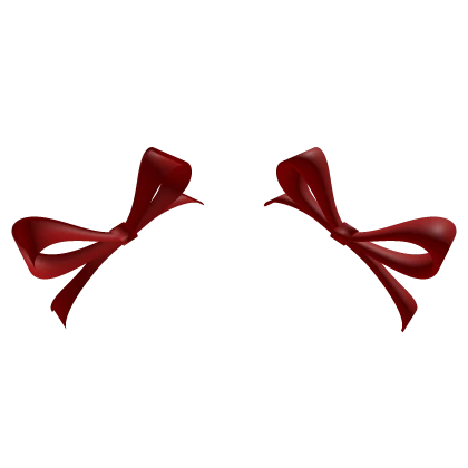 Red bows for pigtails/buns
