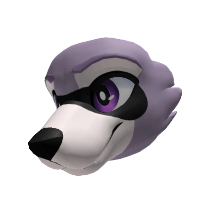 Indigo Raccoon Head