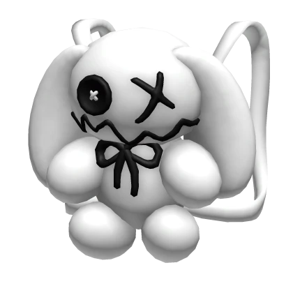 stuffed bunny backpack white