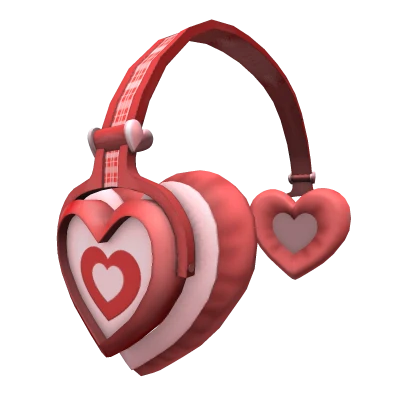 Kawaii Red Heart Headphones