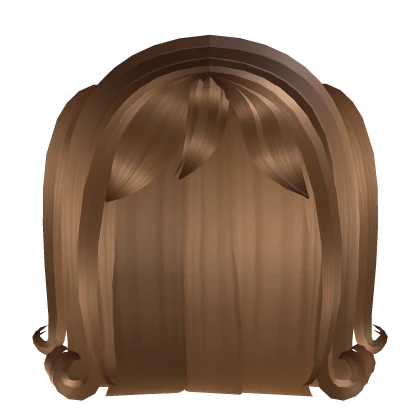 short half up half down pigtails in caramel